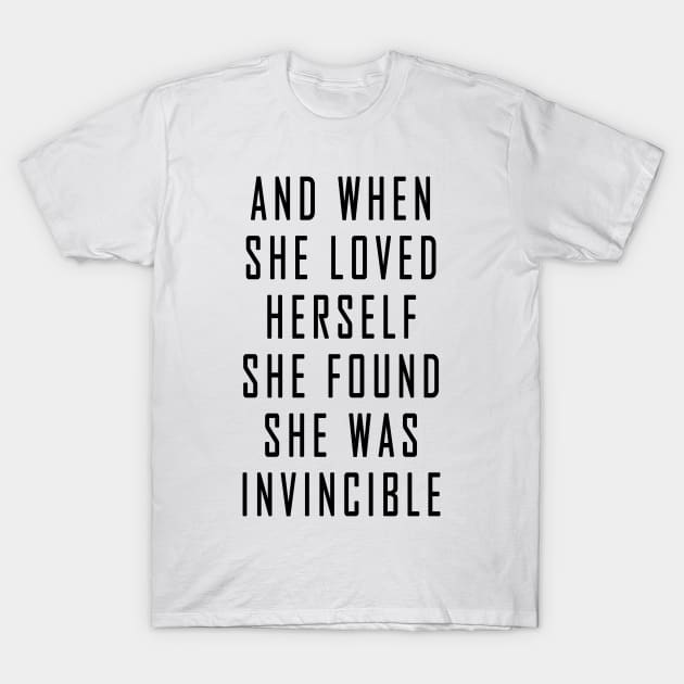 Love Herself Be Invincible T-Shirt by jeric020290